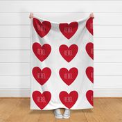 rebel love heart red » plush + pillows // fat quarter