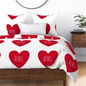 rebel love heart red » plush + pillows // fat quarter