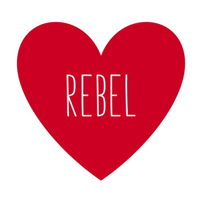 rebel love heart red » plush + pillows // fat quarter