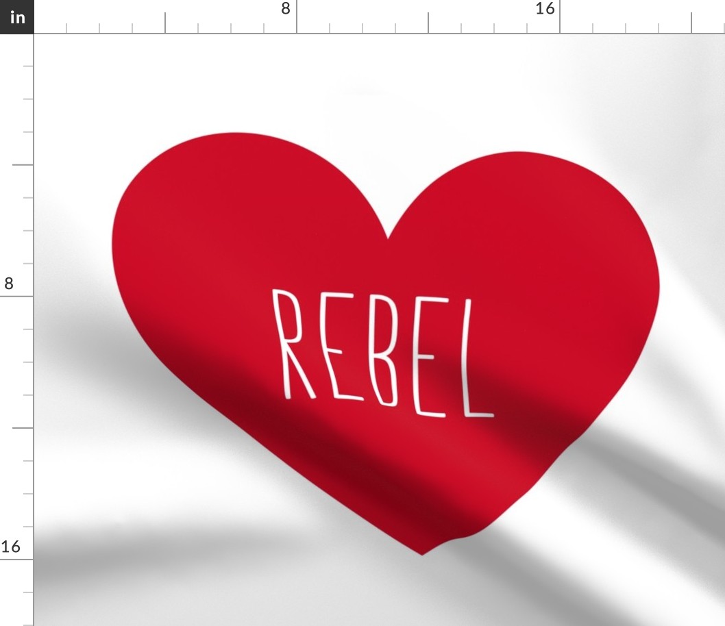 rebel love heart red » plush + pillows // fat quarter
