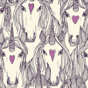unicorn love purple