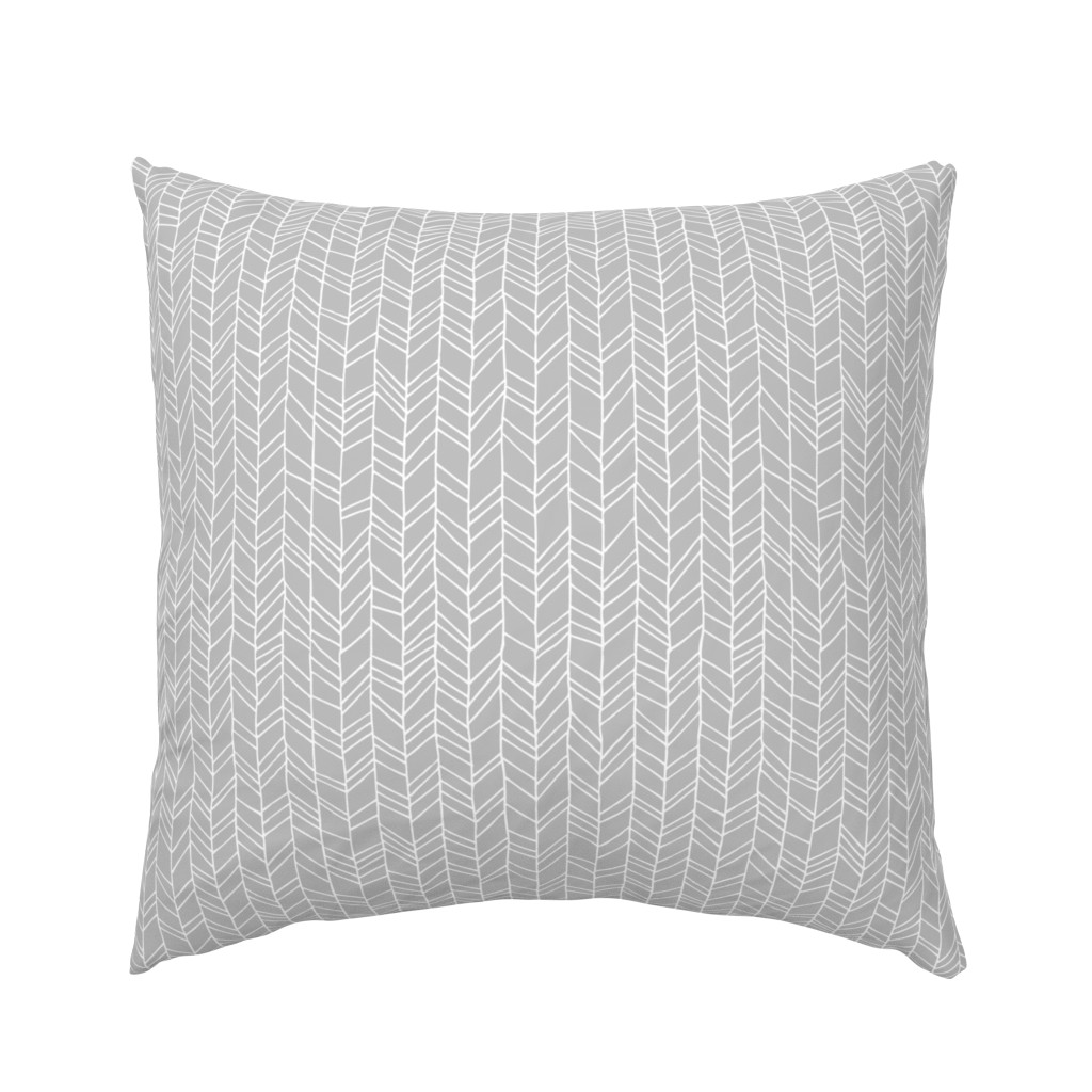 Grey Crazy Chevron Herringbone Gray Hand Drawn Geometric Pattern GingerLous