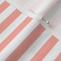 1/2” Peach + White Stripes