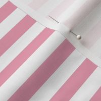 1/2” Rose Pink + White Stripes 