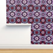 Greek Mandalas in Orchid and Navy