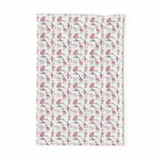 Roseate spoonbills on white 3x3