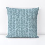 Blue Crazy Chevron Herringbone Geometric Pattern GingerLous