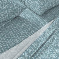 Blue Crazy Chevron Herringbone Geometric Pattern GingerLous