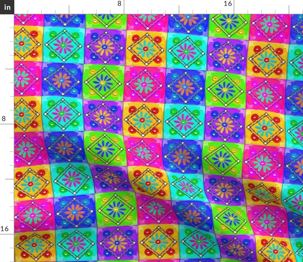 Boho Tapestry Tiles in India Silk Multi