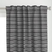 Mountain Stripe Kilim in Black + White