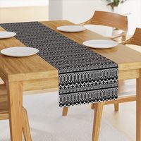 Mountain Stripe Kilim in Black + White