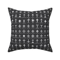 Christian Crosses on Charcoal // Small