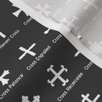 Christian Crosses on Charcoal // Small