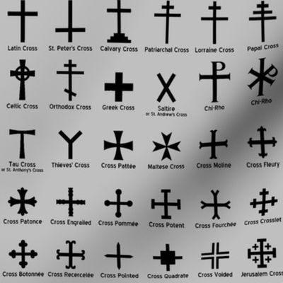 Christian Crosses on Grey // Small
