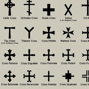 Christian Crosses - Light Taupe // Large