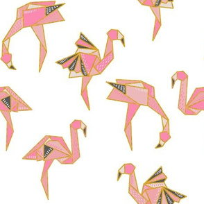 Flamingamis//Origami Flamingos (white)