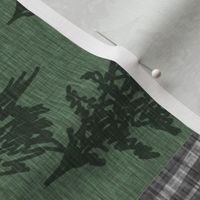 Adventure Awaits Quilt- Pine Green, Black And Grey - ROTATED