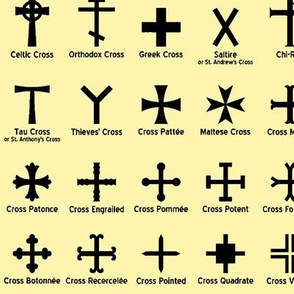 Christian Crosses on Yellow // Large