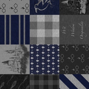 Wit, Wisdom, Originality- Navy and grey - ROTATED