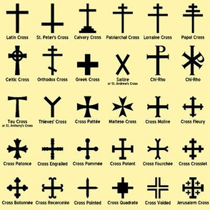 Christian Crosses on Yellow // Small