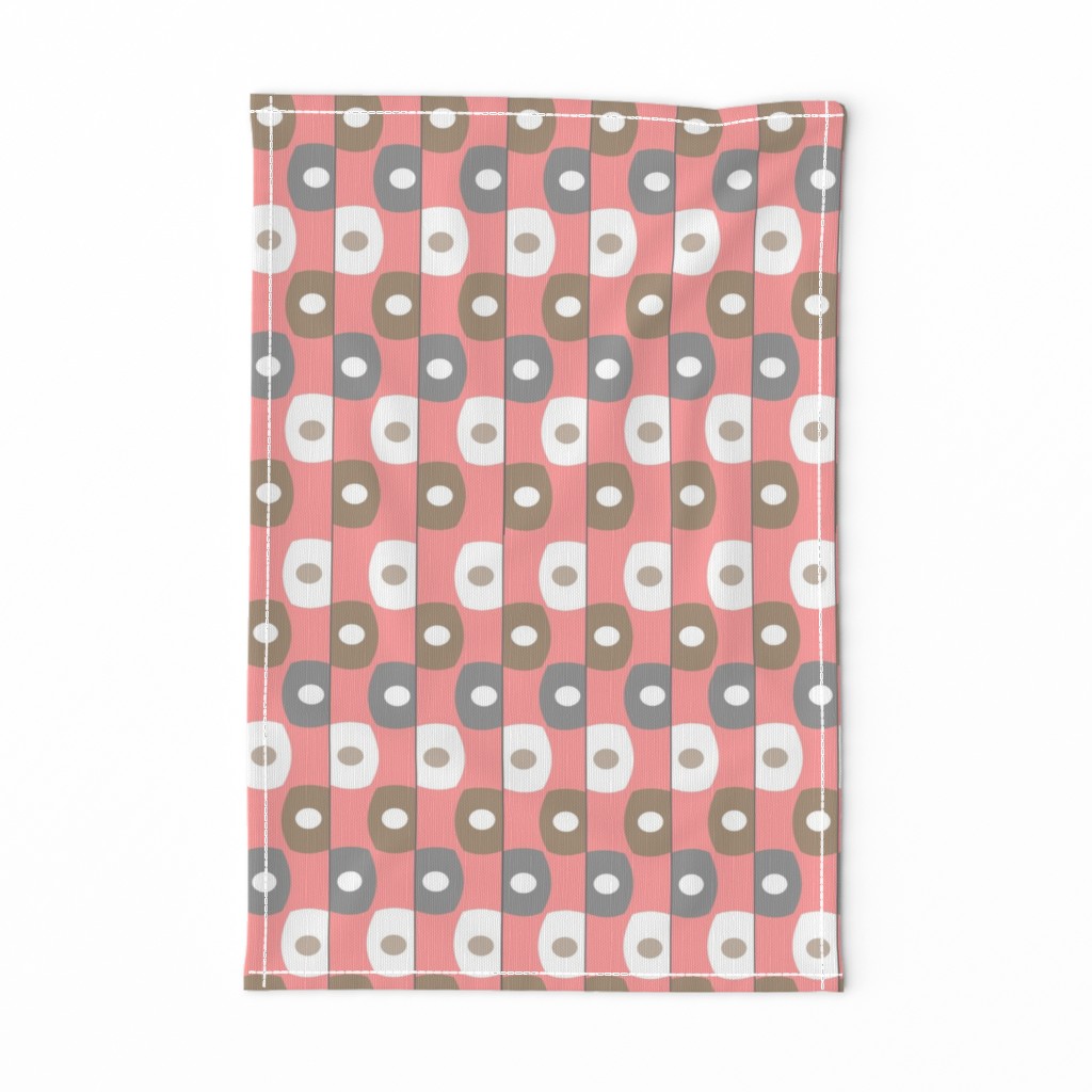 Mid-Century  Pink Geometric