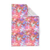 MARSHMALLOW ESCHER MAGIC CUBES CHAOS PASTEL PINK BLUSH SHERBET