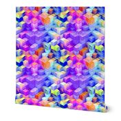 MARSHMALLOW ESCHER MAGIC CUBES CHAOS BRIGHT SUNSET ULTRAVIOLET FLUO