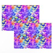 MARSHMALLOW ESCHER MAGIC CUBES CHAOS BRIGHT SUNSET ULTRAVIOLET FLUO