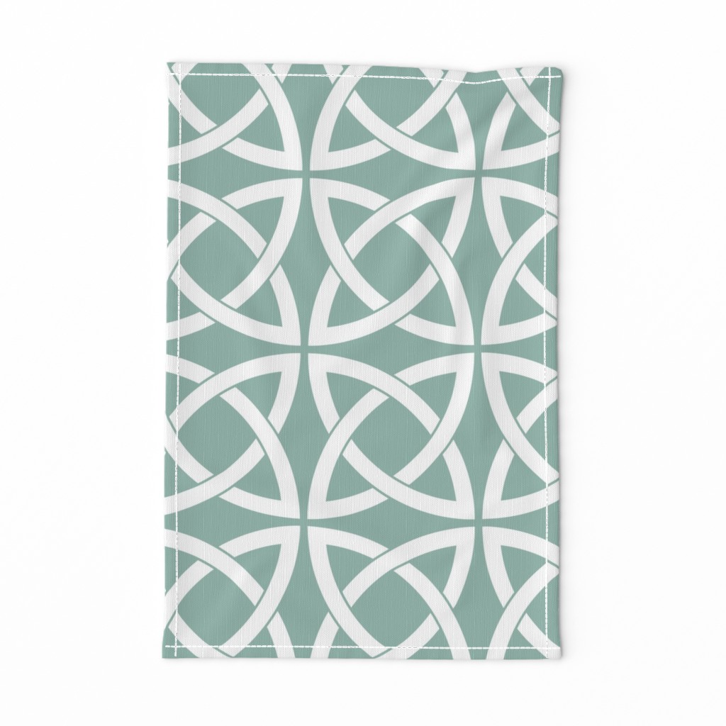 Geometric Trellis in Duck Egg Blue