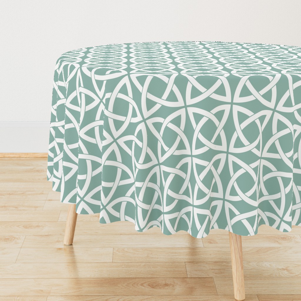 Geometric Trellis in Duck Egg Blue