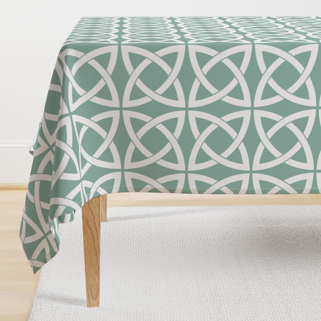 Geometric Trellis in Duck Egg Blue