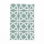 Geometric Trellis in Duck Egg Blue