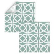 Geometric Trellis in Duck Egg Blue