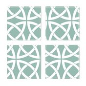 Geometric Trellis in Duck Egg Blue