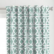 Geometric Trellis in Duck Egg Blue