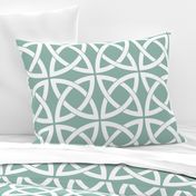 Geometric Trellis in Duck Egg Blue