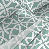 Geometric Trellis in Duck Egg Blue