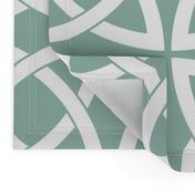 Geometric Trellis in Duck Egg Blue