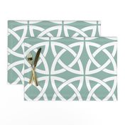 Geometric Trellis in Duck Egg Blue