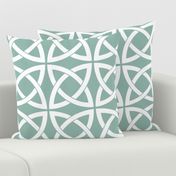 Geometric Trellis in Duck Egg Blue