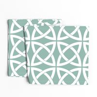 Geometric Trellis in Duck Egg Blue