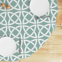 Geometric Trellis in Duck Egg Blue