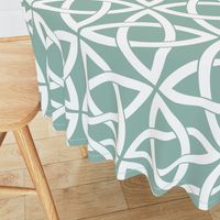 Geometric Trellis in Duck Egg Blue