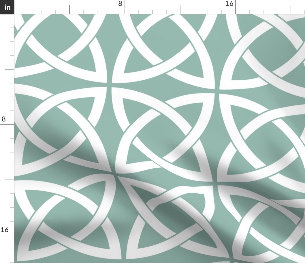 Geometric Trellis in Duck Egg Blue