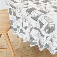 origami folds in taupe