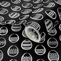 monochrome easter eggs 