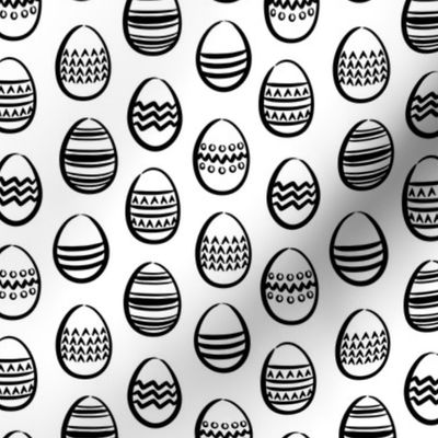 (small scale) monochrome easter eggs  (white)