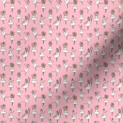 ballet // dancing dancer ballet fabric cute girls music pink (micro print)