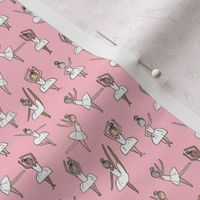 ballet // dancing dancer ballet fabric cute girls music pink (micro print)