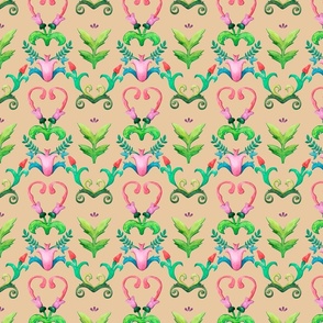 Botanical seamless pattern baroque et renaissance style